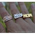 Anel de família para homens para homens Nome personalizado anel de jóias personalizadas Casal ajustável Baby Gift